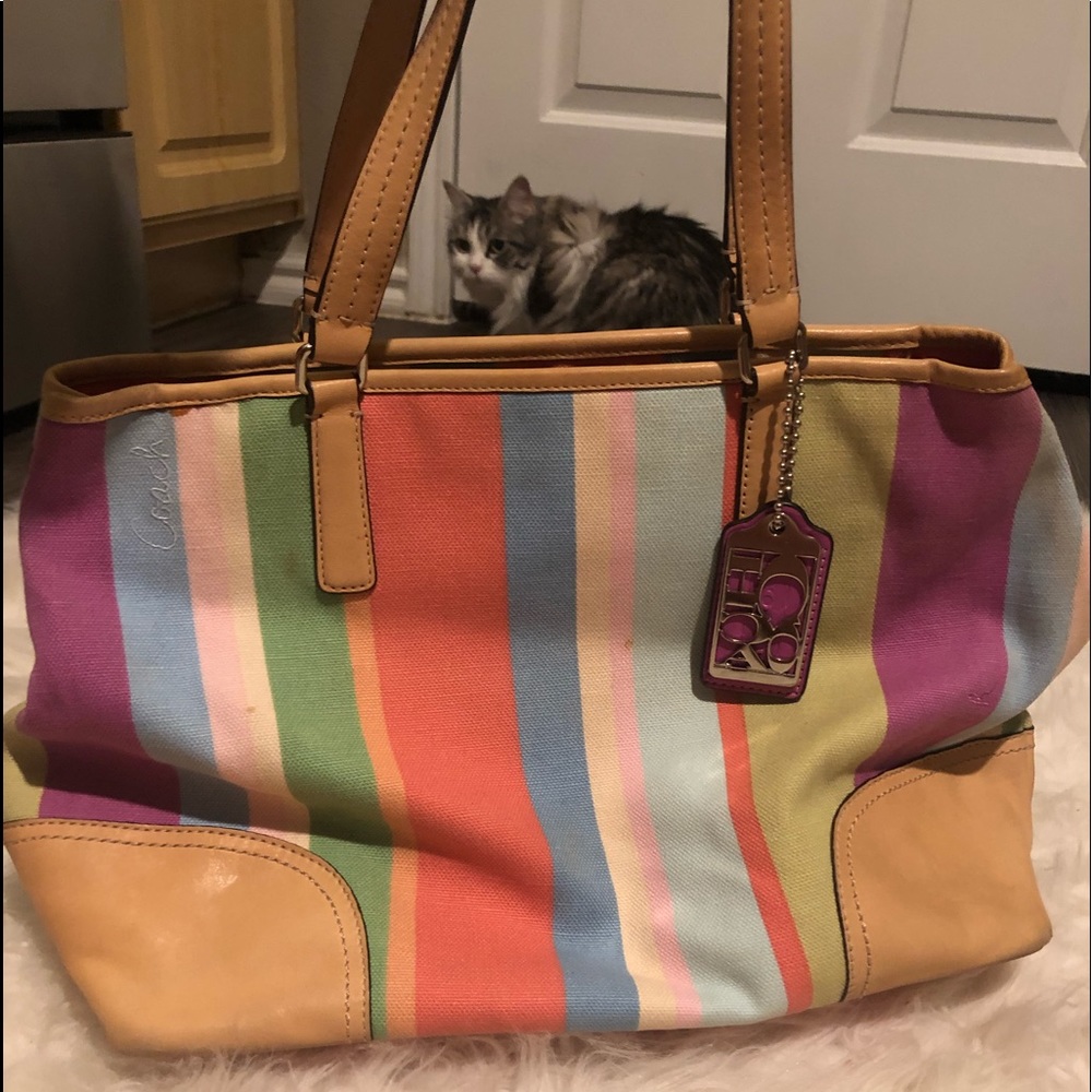 Coach Canvas Tote - Picture 2 of 9